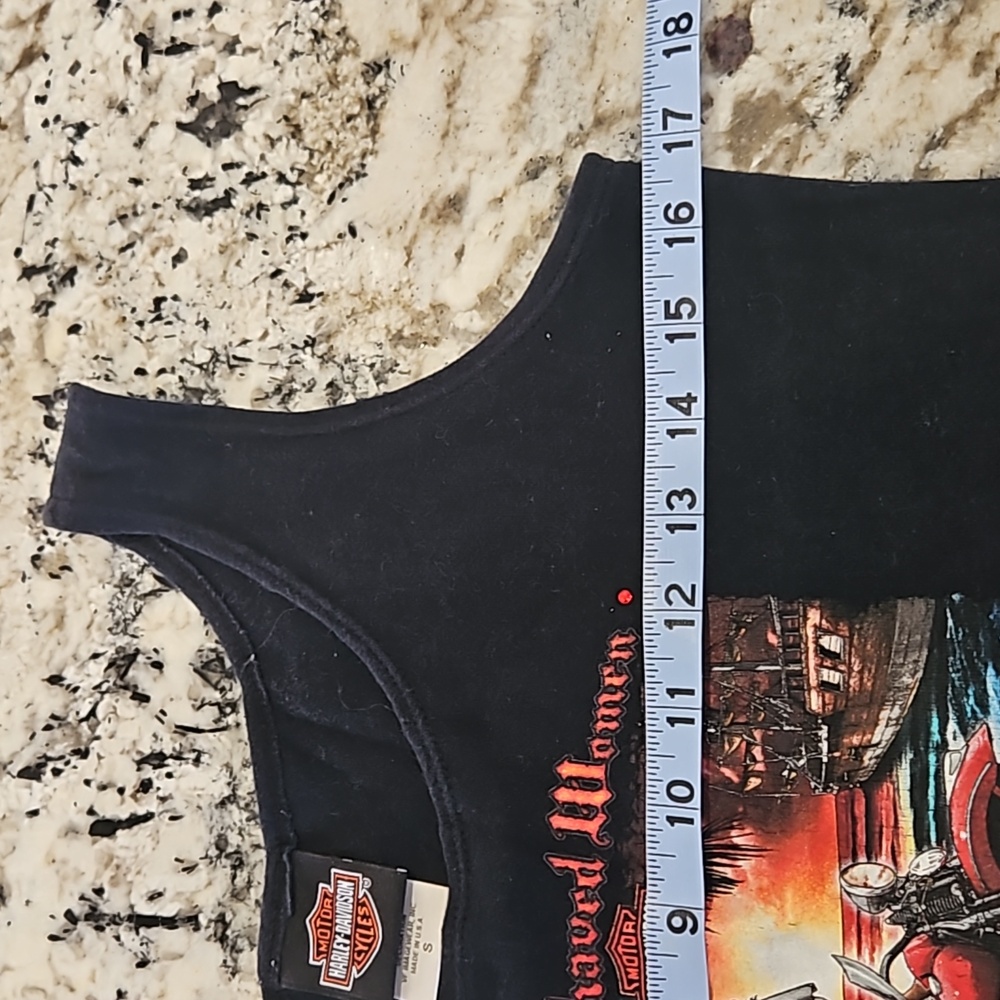 Harley-Davidson Black Tank Top with Red Graphic - Picture 6 of 7